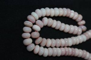 Cuentas de ópalo rosa liso de calidad A A A+ en forma de rondel, cuentas sueltas de ópalo rosa genuino, hilo de 16 pulgadas, venta al por mayor - Product Image 5
