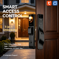 Serrure de porte intelligente avec application TUYA, reconnaissance faciale, empreintes digitales, caméra, serrure biométrique, serrure numérique intelligente