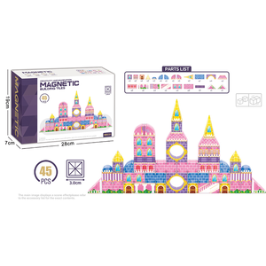 Offre Spéciale – Blocs de Construction Magnétiques en ABS de 3,0 cm, 45 Pièces – Jouet Éducatif de Géométrie DIY pour la Construction de Petits Châteaux, pour Enfants de <span class=keywords><strong>4</strong></span> Ans et Plus - Product Image 4