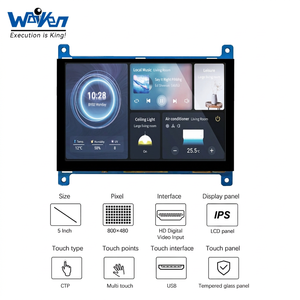 5-Zoll HD Digitaler Videoeingang LCD-Anzeigemodul 800x480 CTP TFT Touchscreen LED-Hintergrundbeleuchtung <span class=keywords><strong>für</strong></span> Raspberry Pi - Product Image 2
