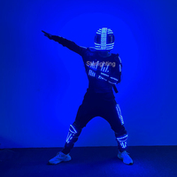 Costume de Cosplay rechargeable à couleur changeante prix usine OEM vêtements de robot LED pour fête en boîte de nuit