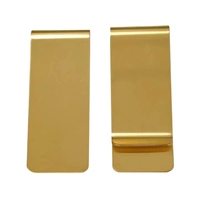 Dompet pria logam kustom kualitas Premium klip uang baja tahan karat pola Solid pemegang dompet tahan lama