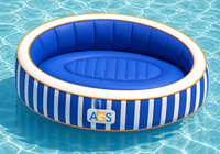Sommer-Outdoor-Schwimmfloß aus Öko-PVC, aufblasbares rundes Wasserfloß mit individuellem Design für Wasserspaß