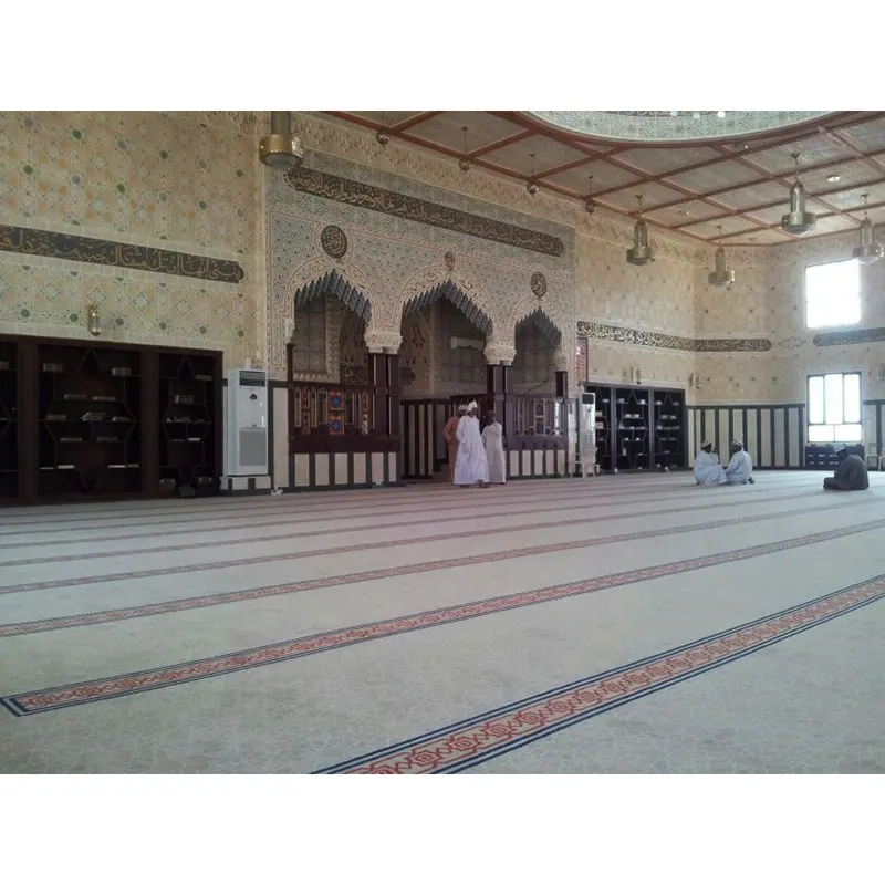 custom red green ramadan thicken nylon carpet mecca mosque floor prayer mat rug