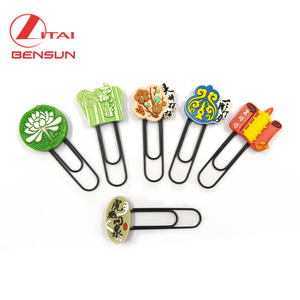 Custom Sublimation Bookmark Stationery Soft Rubber PVC Bookmark Plastic Paper Clips for Children Gifts