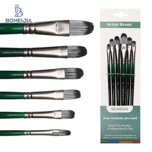 Ensemble de 6 pinceaux de peinture de qualité supérieure en poils synthétiques pour aquarelle, peinture à l'huile, fournitures artistiques - Product Image 2