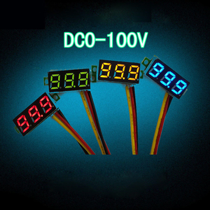 Voltmetro Digitale LED DC 0,28 Pollici 0-100V Tester di Tensione per Auto e Dispositivi Mobili Rilevatore di Tensione 12V Rosso Verde Blu Giallo - Product Image 4