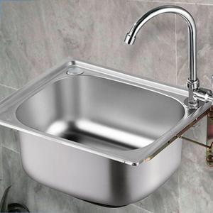 Évier de cuisine en acier inoxydable petit évier à fente unique - Product Image 1