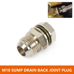 Automotive Turbocharger Oil Pan Drain <b>Plug</b> <b>Adapter</b> 10AN to M18x1.5 Stainless Steel Engine Part - Product Image 3