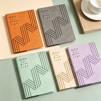 Carnet d'affaires A5 Premium à rayures, logo personnalisé, journal à rayures épaisses bicolores, cadeau d'entreprise, cuir changeant de couleur