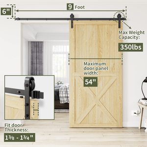 RHETECH M00002 Kit <span class=keywords><strong>de</strong></span> quincaillerie pour <span class=keywords><strong>porte</strong></span> coulissante <span class=keywords><strong>de</strong></span> grange <span class=keywords><strong>de</strong></span> style américain <span class=keywords><strong>de</strong></span> 2 m avec rail en J et roulettes en plastique avec guides <span class=keywords><strong>de</strong></span> sol pour <span class=keywords><strong>porte</strong></span> - Product Image 5