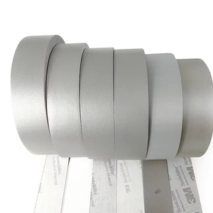 工場卸売 高輝度シルバーTC反射テープストリップロール 50mm縫い付け反射生地テープ 反射テープ（テキスタイル） - Product Image 1