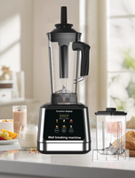 Mesin Pengolah Makanan dan Pembuat Jus 4 in 1, Blender Smoothie Elektrik, Gelas Kaca untuk Dapur