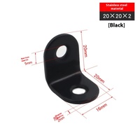 Support d'angle en fer noir à 90 degrés en forme de L, épaissi, en acier laminé à froid avec revêtement en poudre, pour salle de bain moderne
