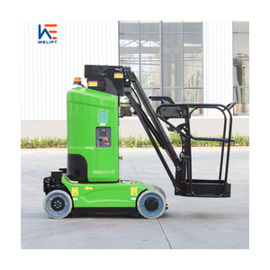 Mini plataforma elevadora eléctrica autopropulsada de 8m, 10m, 200KG, mástil hidráulico, elevador telescópico - Product Image 3