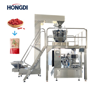 Fully Automatic Multihead Weigher Integrated with a Rotary Premade Pouch Packaging <b>Machine</b> for Snack and Nut Products - Product Image 2