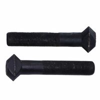 Boulons à tête hexagonale de qualité Hopper en acier au carbone zingué/oxdé noir M16 à M30 pour le fixation des revêtements de goulottes et des plaques d'impact