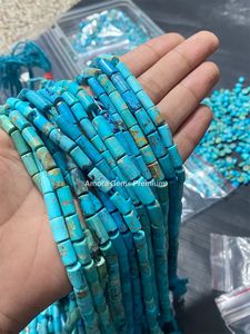 Hebras de cuentas de turquesa Kingman naturales para la fabricación de joyas, venta al por mayor, cuentas de piedra sueltas para DIY pulseras, collares, accesorios - Product Image 3