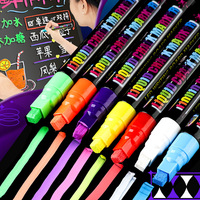 Rotulador de Tiza Líquida Borrable para Estudiantes, 6/8 Colores, Punta Plana para Escribir en Vidrio, Cerámica, Espejos, Acrílico y Decoración