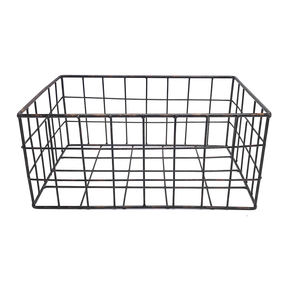 Decorazioni per la casa antico rettangolo di metallo filo di ferro cestino di immagazzinaggio - Product Image 1