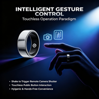 Cincin Pintar Pasangan Anti Air IP68 Tipis Khusus dengan Kontrol Gerakan, Monitor Kesehatan, Kebugaran, Olahraga, dan AI, Dilengkapi Aplikasi Unggulan