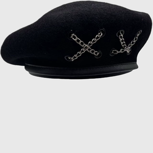 Boina de Lana para Mujer, Estilo Pintora, con Cadena Metálica, Personalizable - Product Image 3