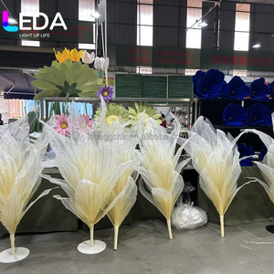 LEDA Promotion Fête et Événements Fournitures et Décorations Fleur Artificielle Géante en Soie Organza Jaune 150 cm Accessoire Photo pour Mariage - Product Image 6
