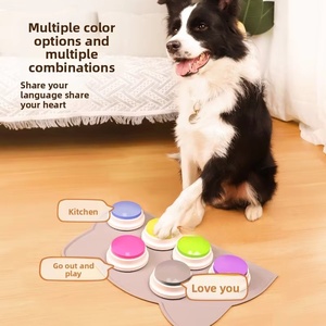 Botón parlante de comunicación para mascotas, botón de caja chirriante de grabación mágica para perros, juguetes de entrenamiento para mascotas, propietario, voz parlante - Product Image 2