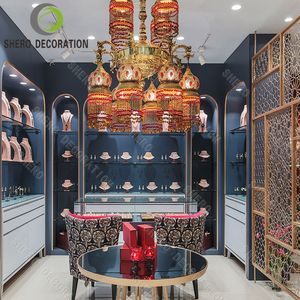 Jewelry Shop Decoration Design Customized High Quality Glass Jewelry Display <b>Cabinet</b> High End <b>Jewellery</b> Showcase - Product Image 4