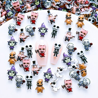 Offre Spéciale – 30 pièces/sac – Décorations d'ongles 3D en résine, thème Halloween, non toxiques, avec logo personnalisé, breloques plates pour nail art