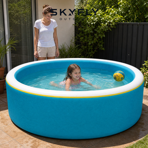 <span class=keywords><strong>Piscine</strong></span> gonflable ronde profonde 6,6 pi x 4 pi pour usage familial dans la cour - Product Image 1