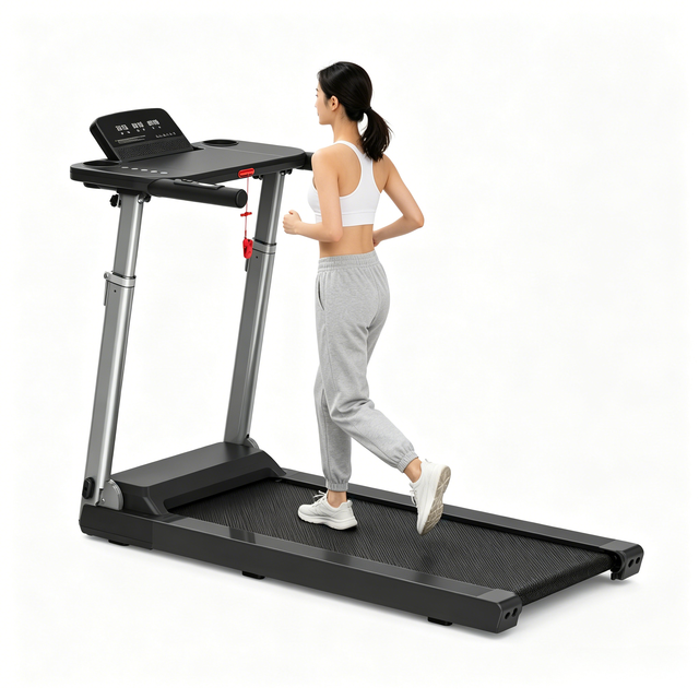 Smart Portable LED Display Under Desk Rehabilitation Foldable Electric Running Walking Pad Treadmill for Home Office Use