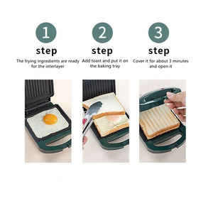 多功能电动烤面包机便携式220v方形华夫饼机家用三明治机 - Product Image 2