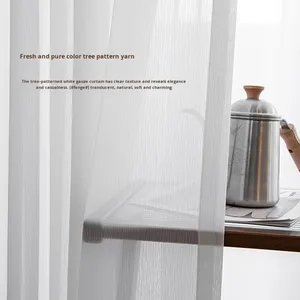 Hiện đại đơn giản phong cách Cây Trắng-Mô hình tuyệt rèm cửa phòng khách phòng ngủ ban công dày hoàn thành valances Grommet 100% - Product Image 4