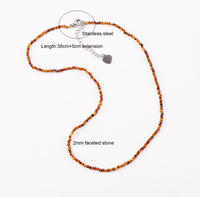 Nouveau Design Collier Ras-de-Cou Femme en Pierres Naturelles Facettées 2 mm 3 mm, Perles Faites à la Main en Pierre de Lune et Quartz, Bijoux JNK9357