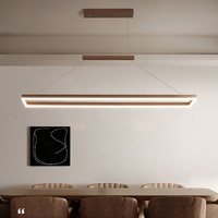 Lustre moderne minimaliste de luxe nordique pour bureau à domicile, en aluminium, avec éclairage LED à intensité variable et 3 options de température de couleur pour salles à manger