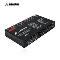 Égaliseur audio de voiture AK -771 et processeur de basses-EQ graphique 7 bandes avec Bluetooth 5.0 et décoration LED activée par le son
