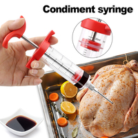 Injecteur d'assaisonnement pour steak de dinde 30 ml/1 oz, seringue de marinade pour volaille BBQ, accessoires de cuisine pour la cuisson