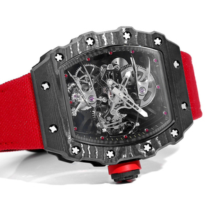 Montre mécanique automatique élégante avec tourbillon, boîtier en fibre de carbone, étanche, montre pour homme, cadeau de luxe, montre-bracelet sportive - Product Image 5