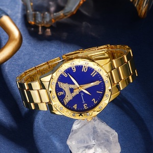 Jam Tangan Wanita Quartz Fashion Tume Cross-border Hot Sale, Set Ramah Lingkungan dari Bahan Alloy, Diameter 40mm, Jarum Penunjuk, Ketebalan 10mm, Cocok untuk Semua Gaya - Product Image 3