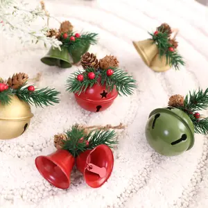 Рождественские украшения, маленькие колокольчики, подвески, аксессуары для дерева, украшение для дома