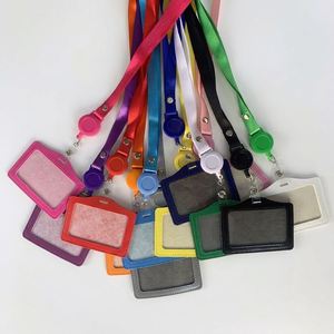 Cordon rétractable personnalisé avec logo, en polyester, pour porte-badge d'employé, vente en gros - Product Image 3