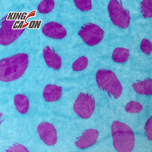 Nhà Cung Cấp Vải KINGCASON Cọ Hai Mặt Poly 100 Vải Nỉ <span class=keywords><strong>Flannel</strong></span> Mềm Mại Thoải Mái In Hình Trái Tim Tùy Chỉnh Cho Trẻ Em - Product Image 5