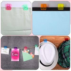 Accessoires pour la maison directement de l'usine, crochets adhésifs rectangulaires pour tapisseries, clips autocollants, plusieurs couleurs transparentes, crochets en plastique pour tapisseries - Product Image 2