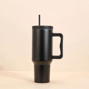<b>40oz</b> H4.0 <b>Handle</b> Car Travel <b>Tumbler</b> Vacuum Mug Lid Straw Non-Slip Base OEM ODM Custom Color - Product Image 6