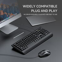 Ensemble clavier et souris filaires pour jeux AULA AC106, USB, 104 touches, touches gravées au laser, pour PC, bureau, utilisateurs de bureau