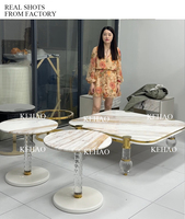 Juego de Comedor de Lujo Moderno con Mesa Rectangular de Mármol Blanco y Sillas de Terciopelo para 10 Personas, Muebles Personalizados para Comedor de Villa