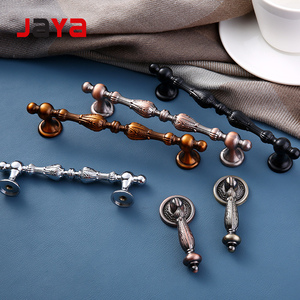 JAYA Classical Zinc Alloy Cabinet Handles Antique <strong>Brass</strong> Decorative <strong>Drawer</strong> Pulls Retro Pendant <strong>Knobs</strong> for Kitchen Bedroom - Product Image 2