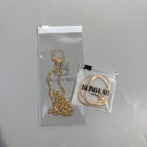 Custom Mini gioielli Packaging sacchetti di plastica PVC trasparente/smerigliato sacchetto di gioielli in vinile piccola borsa con cerniera con Logo - Product Image 4