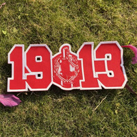 Patch brodé personnalisé avec lettres grecques de fraternité, à appliquer au fer